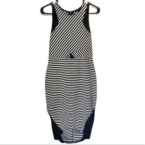 Material Girl HighLow Dress Black and White Medium